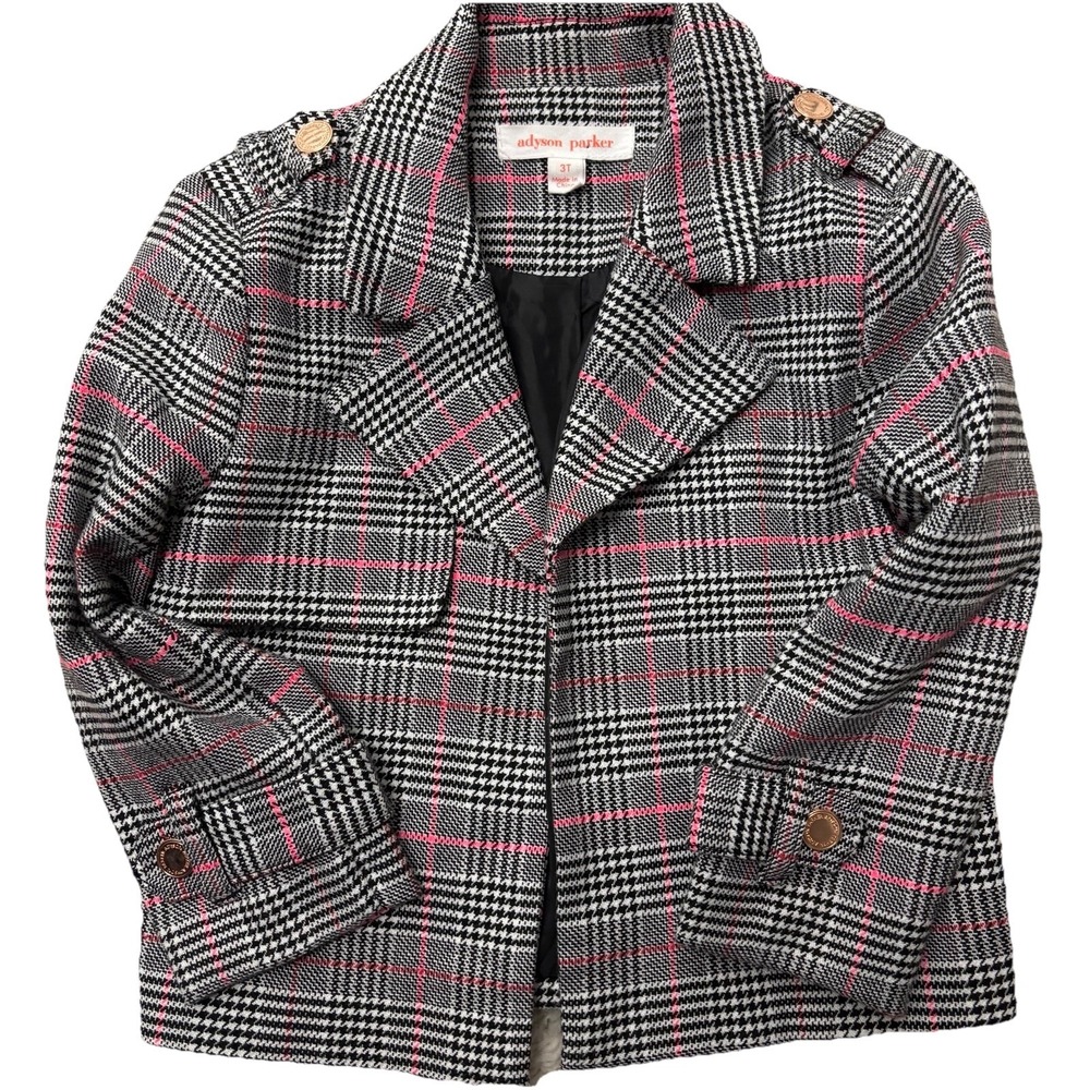 Adyson Parker Kids 3T Blazer Houndstooth‎ Plaid Checkered Preppy Easter Wedding